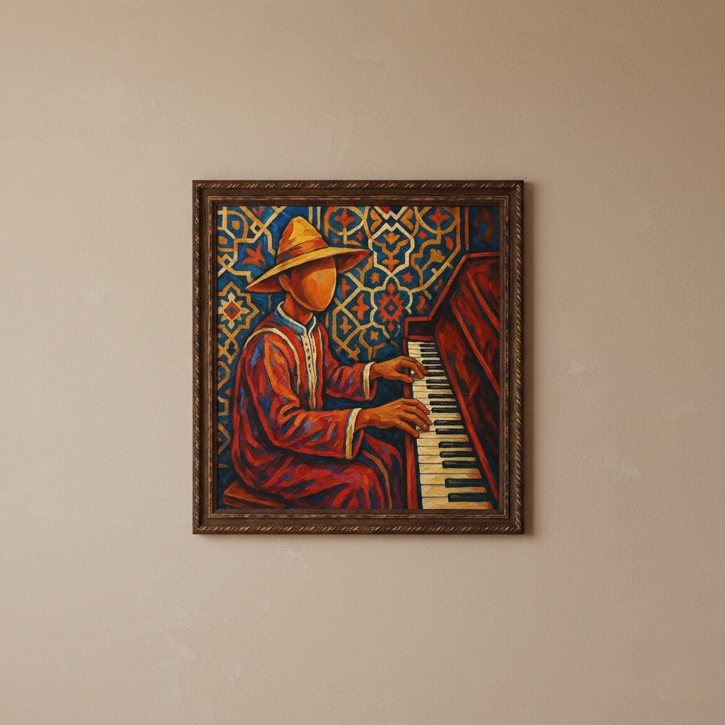 Moroccan Jazz Pianist Art Print