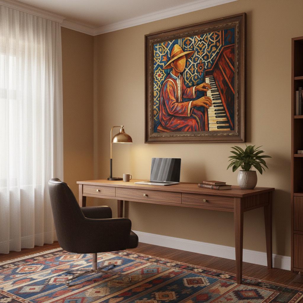 Moroccan Jazz Pianist Art Print