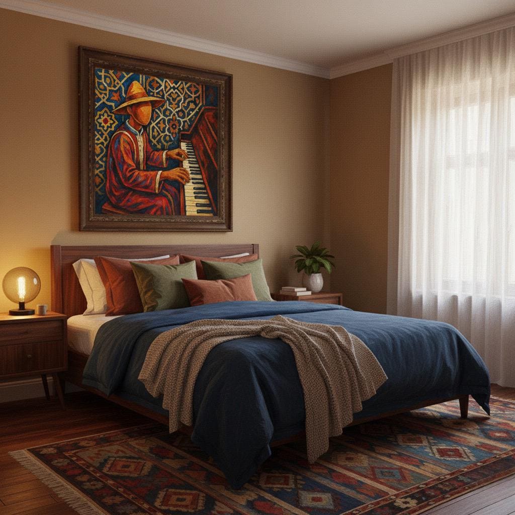 Moroccan Jazz Pianist Art Print