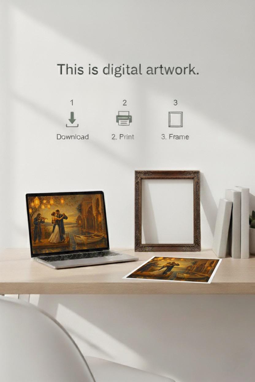 Twilight Romance Moroccan Inspired Dance Art Print